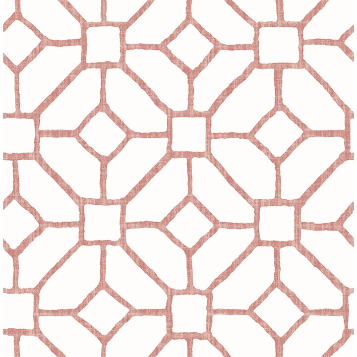 addis-coral-trellis-wallpaper-york-wallcoverings-4120-26830 - York Wallcoverings Wallpaper