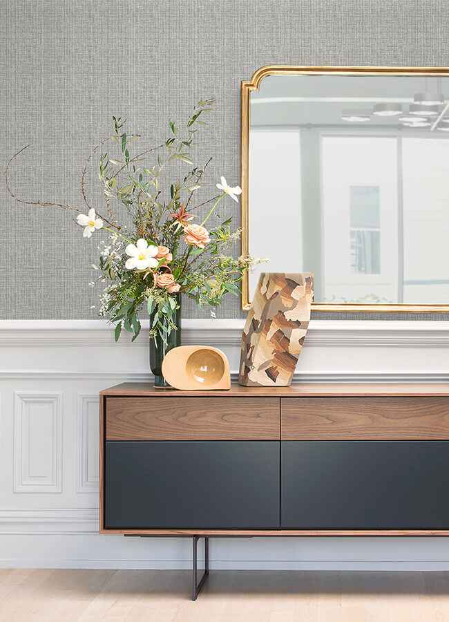 Kantera Grey Fabric Texture Wallpaper - York Wallcoverings - 4120-26834 - York Wallcoverings Wallpaper