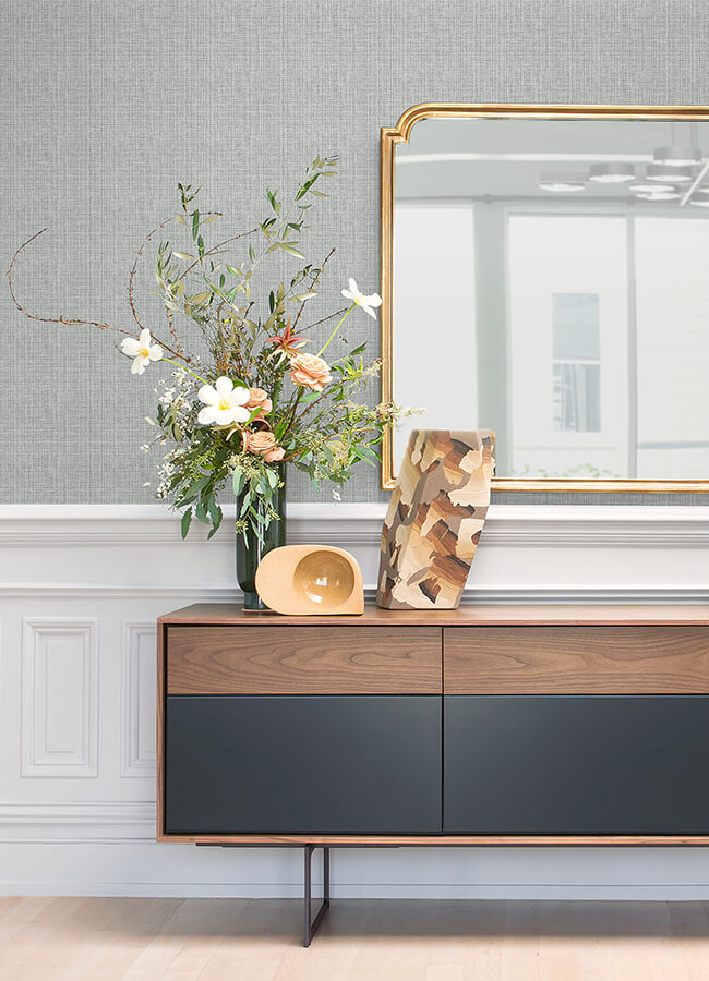 kantera-turquoise-fabric-texture-wallpaper-york-wallcoverings-4120-26835 - York Wallcoverings Papel pintado