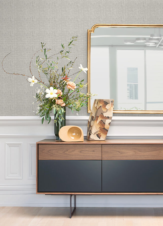 kantera-light-grey-fabric-texture-wallpaper-york-wallcoverings-4120-26836 - York Wallcoverings Papel pintado