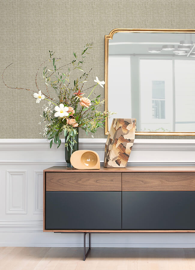kantera-chestnut-fabric-texture-wallpaper-york-wallcoverings-4120-26838 - York Wallcoverings Papel pintado