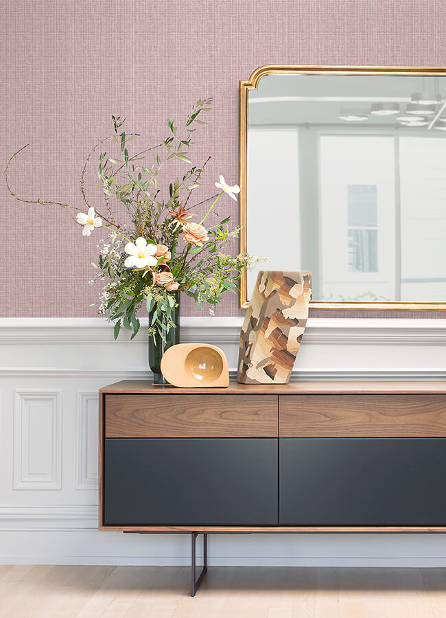 kantera-pink-fabric-texture-wallpaper-york-wallcoverings-4120-26839 - York Wallcoverings Papel pintado