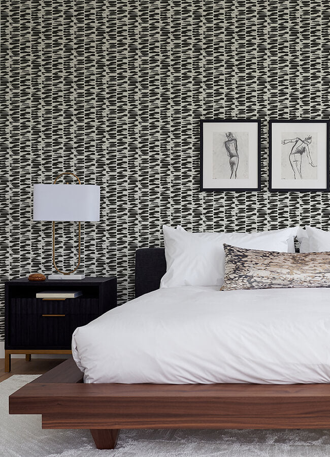 myrtle-black-abstract-stripe-wallpaper-york-wallcoverings-4120-26841 - York Wallcoverings Wallpaper