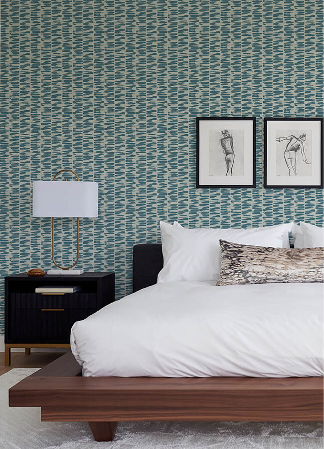 myrtle-sea-green-abstract-stripe-wallpaper-york-wallcoverings-4120-26844 - York Wallcoverings Wallpaper