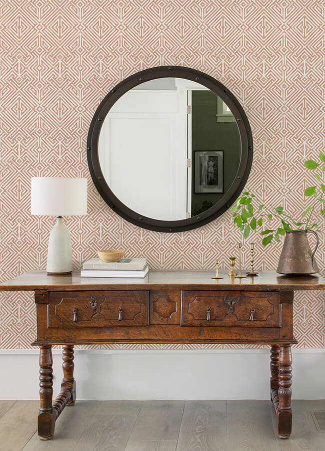lyon-coral-geometric-key-wallpaper-york-wallcoverings-4120-26848 - York Wallcoverings Wallpaper