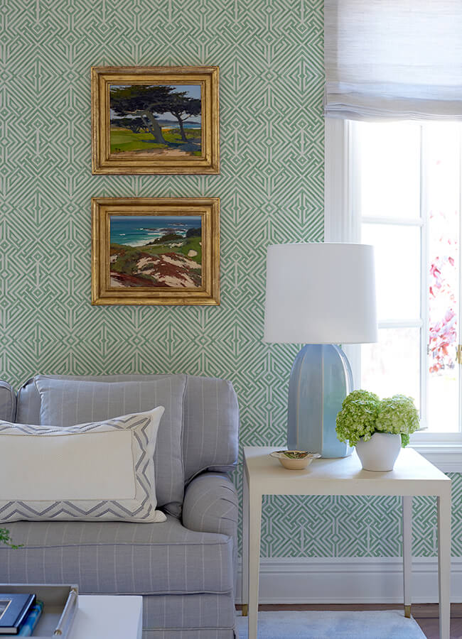 lyon-green-geometric-key-wallpaper-york-wallcoverings-4120-26850 - York Wallcoverings Wallpaper