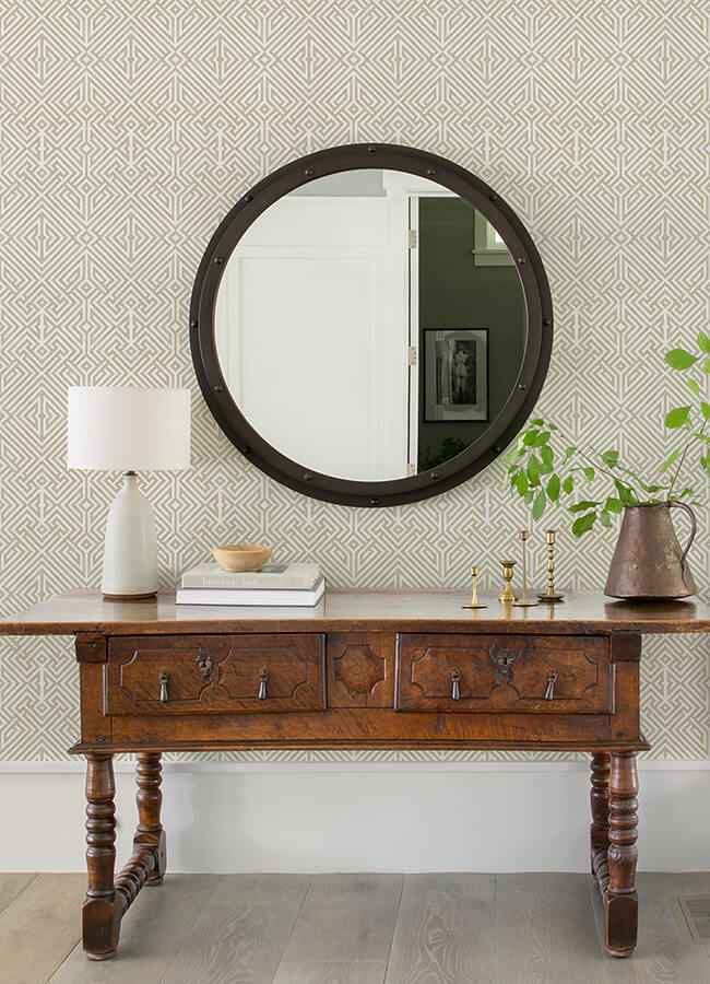 Lyon Gold Geometric Key Wallpaper - York Wallcoverings - 4120-26851 - York Wallcoverings Wallpaper