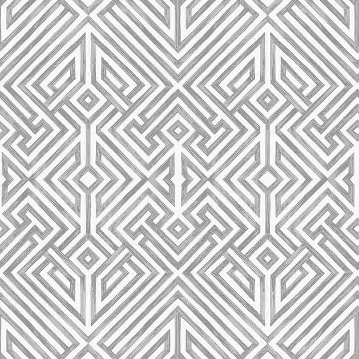 Lyon Grey Geometric Key Wallpaper - York Wallcoverings - 4120-26854