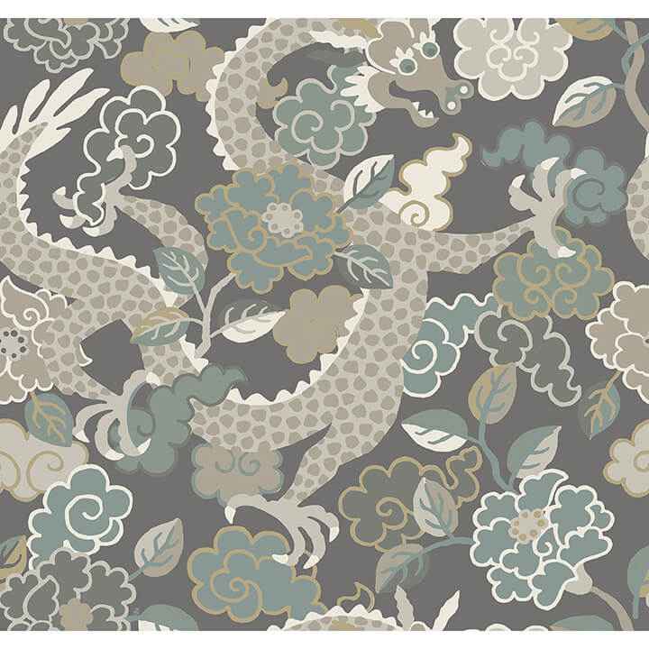 Yanci Stone Dragon Wallpaper - York Wallcoverings - 4120-72006 - York Wallcoverings Wallpaper