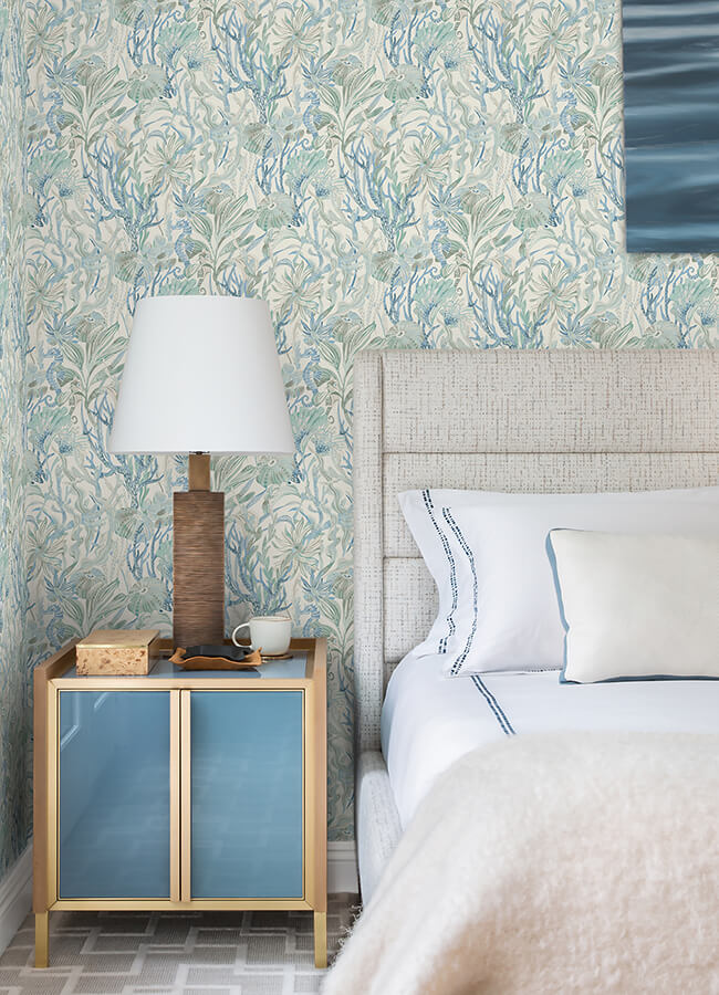 kelp-garden-light-blue-tropical-reef-wallpaper-york-wallcoverings-4071-71003 - York Wallcoverings Papel pintado