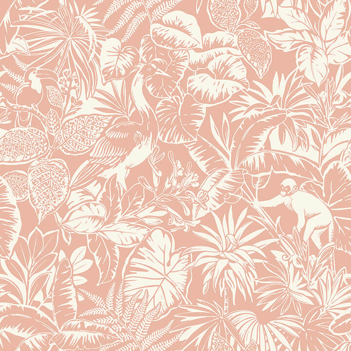 corcovado-coral-jungle-jamboree-wallpaper-york-wallcoverings-4071-71010 - York Wallcoverings Papel pintado