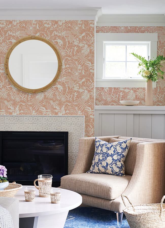corcovado-coral-jungle-jamboree-wallpaper-york-wallcoverings-4071-71010 - York Wallcoverings Papel pintado