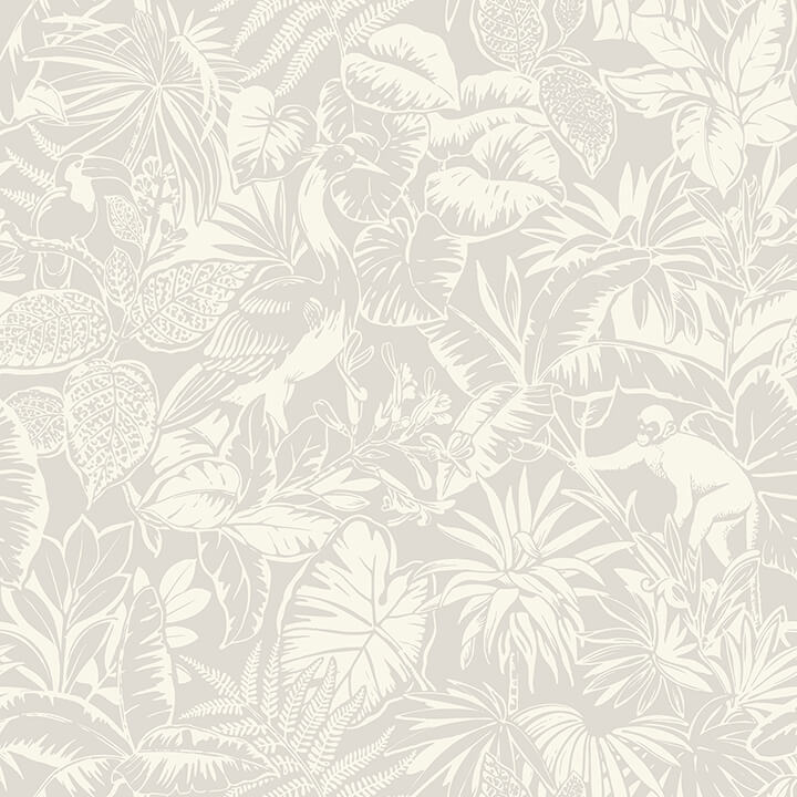corcovado-grey-jungle-jamboree-wallpaper-york-wallcoverings-4071-71011 - York Wallcoverings Papel pintado