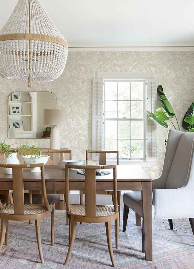 Corcovado Grey Jungle Jamboree Wallpaper - York Wallcoverings - 4071-71011 - York Wallcoverings Wallpaper