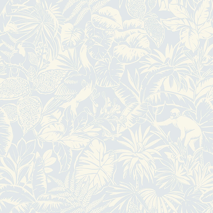 corcovado-light-blue-jungle-jamboree-wallpaper-york-wallcoverings-4071-71012 - York Wallcoverings Papel pintado