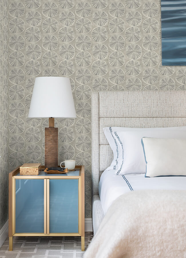 sea-biscuit-grey-sand-dollar-wallpaper-york-wallcoverings-4071-71024 - York Wallcoverings Papel pintado