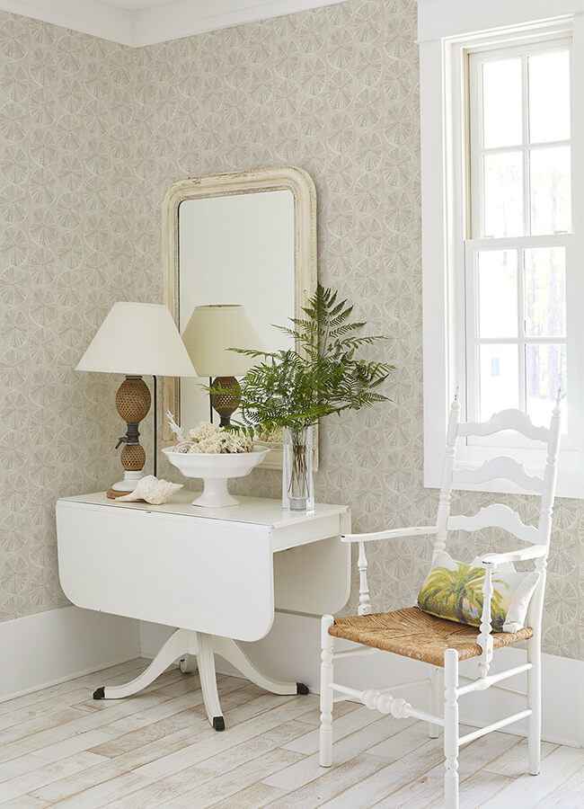 Sea Biscuit Beige Sand Dollar Wallpaper - York Wallcoverings - 4071-71027 - York Wallcoverings Wallpaper
