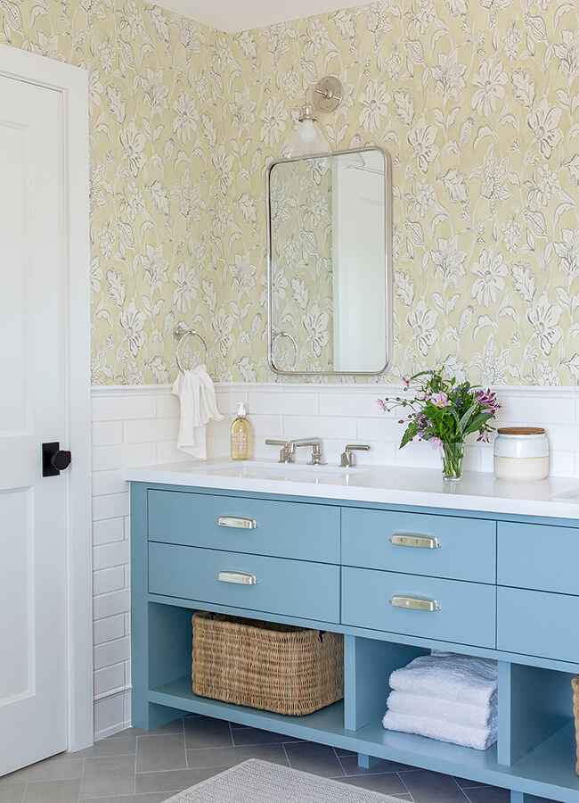 Plumeria Yellow Floral Trail Wallpaper - York Wallcoverings - 4071-71041 - York Wallcoverings Wallpaper