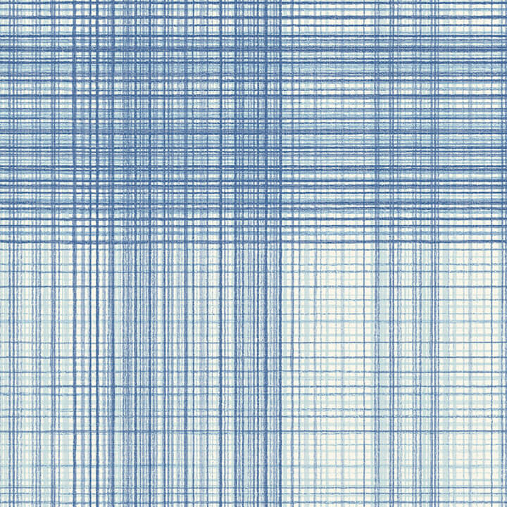 madras-blue-plaid-wallpaper-york-wallcoverings-4071-71043 - York Wallcoverings Papel pintado