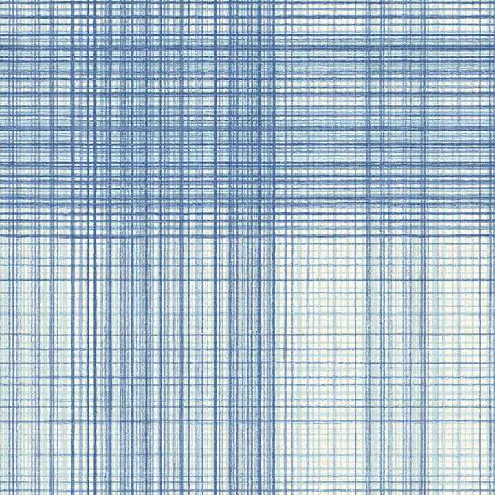 Madras Blue Plaid Wallpaper - York Wallcoverings - 4071-71043 - York Wallcoverings Wallpaper