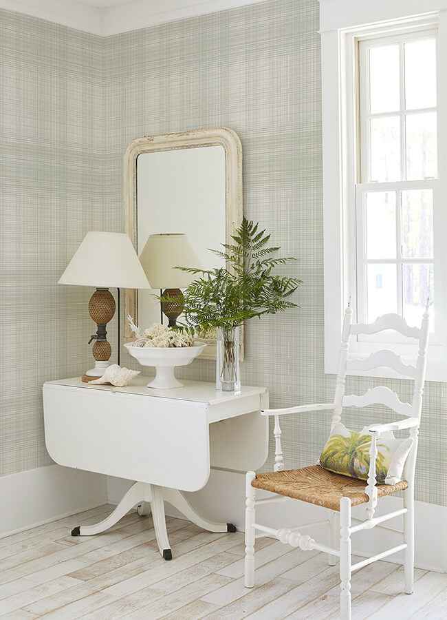 Madras Aqua Plaid Wallpaper - York Wallcoverings - 4071-71044 - York Wallcoverings Wallpaper