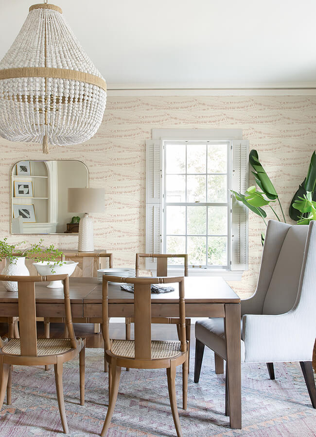 rannell-peach-abstract-scallop-wallpaper-york-wallcoverings-4071-71047 - York Wallcoverings Papel pintado