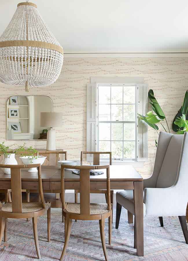 Rannell Peach Abstract Scallop Wallpaper - York Wallcoverings - 4071-71047 - York Wallcoverings Wallpaper