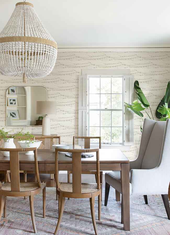 Rannell Beige Abstract Scallop Wallpaper - York Wallcoverings - 4071-71048 - York Wallcoverings Wallpaper
