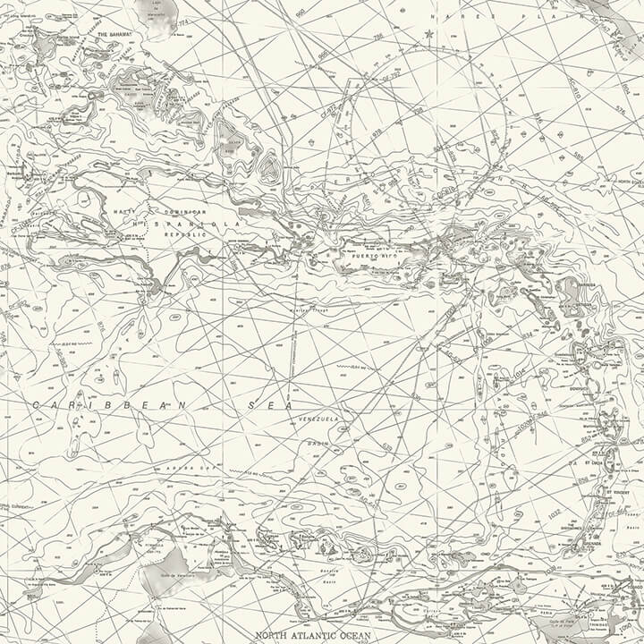 charts-black-nautical-chart-wallpaper-york-wallcoverings-4071-71055 - York Wallcoverings Papel pintado