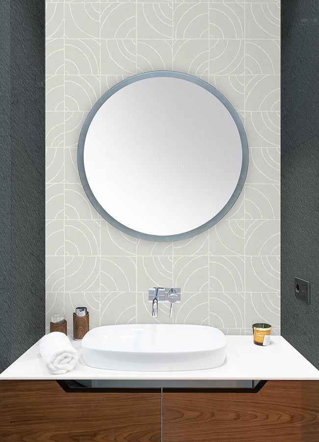 Grey Batik Blok Peel & Stick Wallpaper - York Wallcoverings - ESS6022 - York Wallcoverings Wallpaper