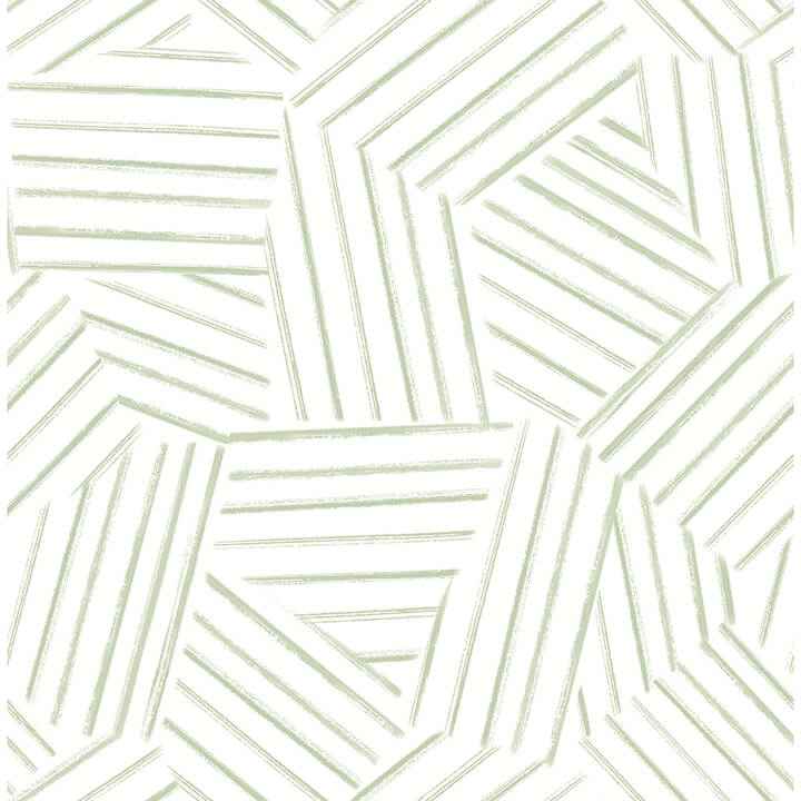 Helene Sage Geometric Lines Wallpaper - York Wallcoverings - 4121-26900 - York Wallcoverings Wallpaper