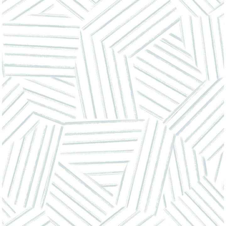 Helene Sky Blue Geometric Lines Wallpaper - York Wallcoverings - 4121-26904 - York Wallcoverings Wallpaper