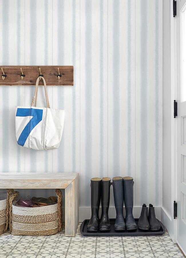 alena-sky-blue-soft-stripe-wallpaper-york-wallcoverings-4121-26910 - York Wallcoverings Wallpaper