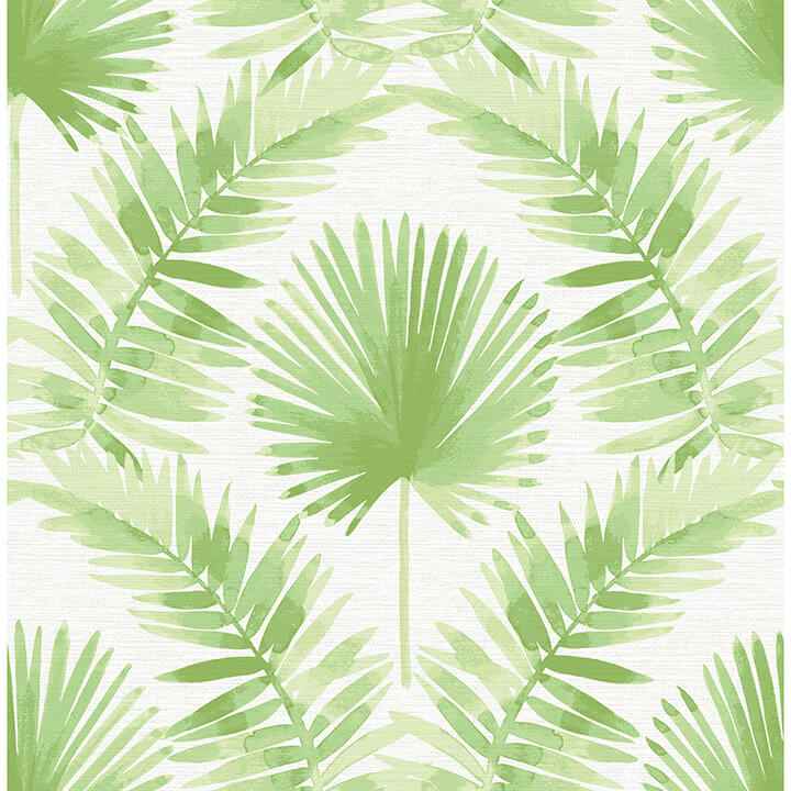 Calla Green Painted Palm Wallpaper - York Wallcoverings - 4121-26911