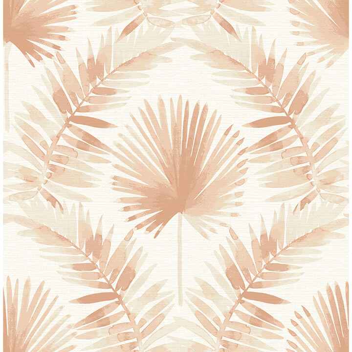 Calla Rust Painted Palm Wallpaper - York Wallcoverings - 4121-26914 - York Wallcoverings Wallpaper