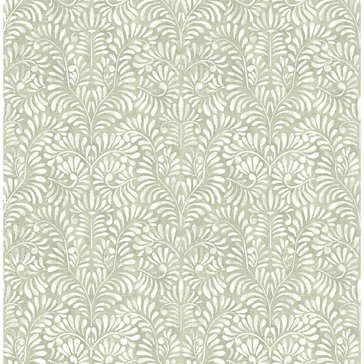 elma-sage-fiddlehead-wallpaper-york-wallcoverings-4121-26922 - York Wallcoverings Papel pintado