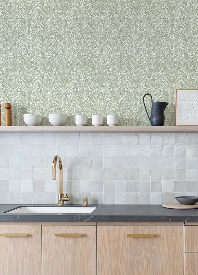 elma-sage-fiddlehead-wallpaper-york-wallcoverings-4121-26922 - York Wallcoverings Papel pintado