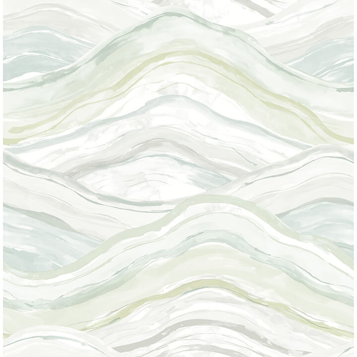 dorea-sea-green-striated-waves-wallpaper-york-wallcoverings-4121-26924 - York Wallcoverings Papel pintado