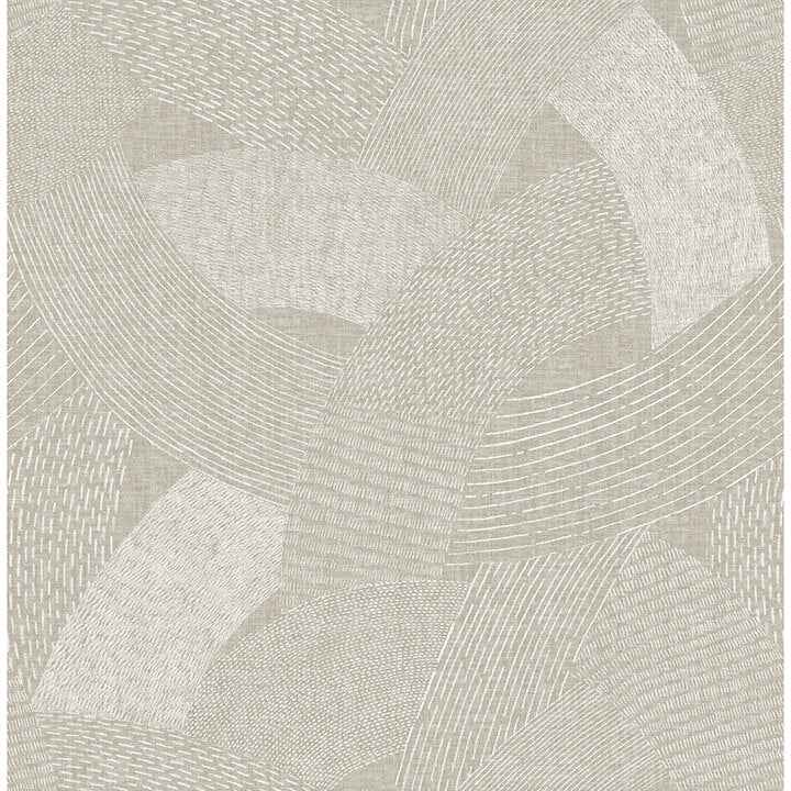 Tania Light Brown Woven Abstract Wallpaper - York Wallcoverings - 4121-26933 - York Wallcoverings Wallpaper