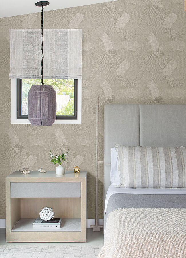 tania-light-brown-woven-abstract-wallpaper-york-wallcoverings-4121-26933 - York Wallcoverings Wallpaper