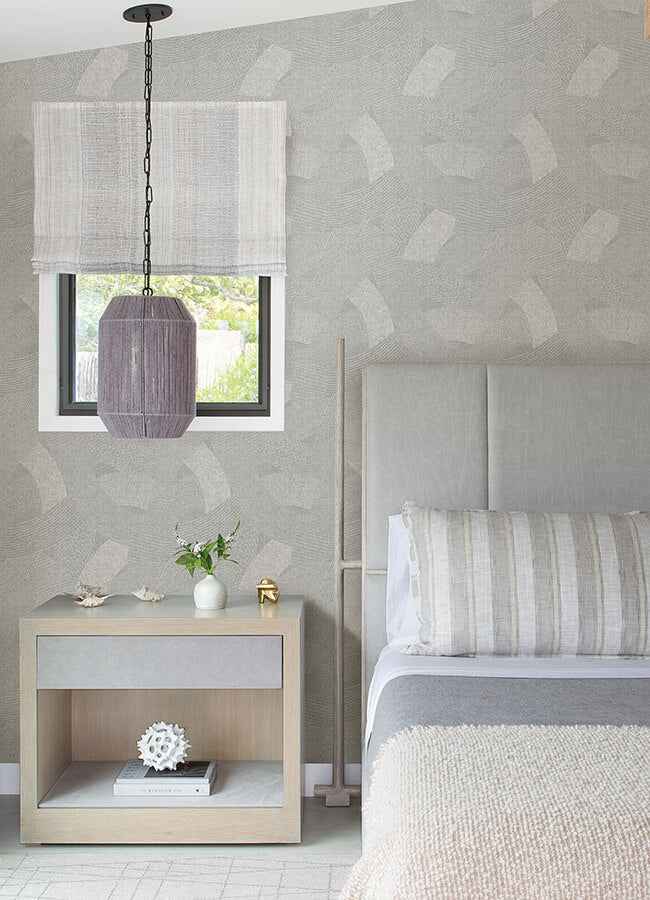 Tania Grey Woven Abstract Wallpaper - York Wallcoverings - 4121-26936 - York Wallcoverings Wallpaper