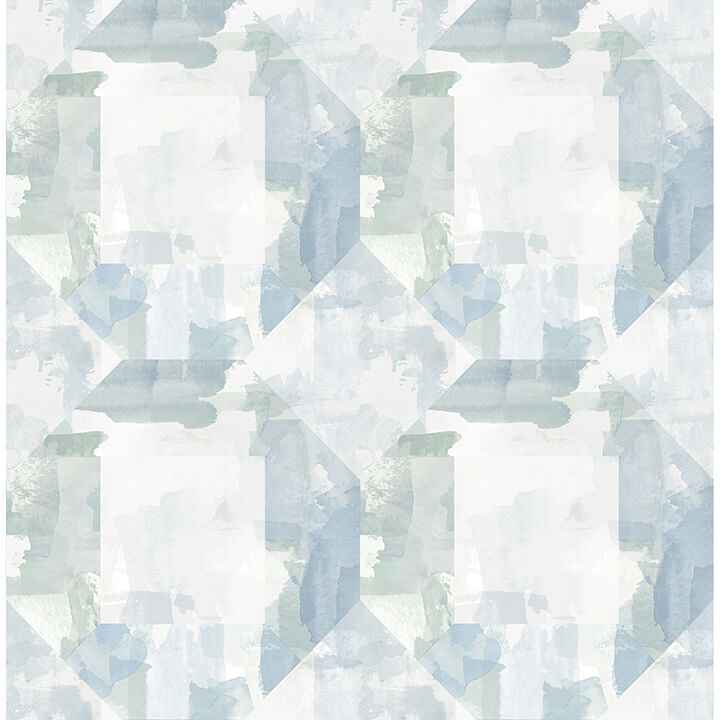 Perrin Blue Gem Geometric Wallpaper - York Wallcoverings - 4121-26946