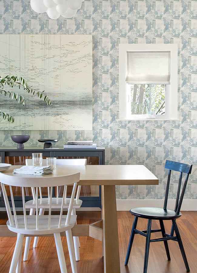 Perrin Blue Gem Geometric Wallpaper - York Wallcoverings - 4121-26946 - York Wallcoverings Wallpaper