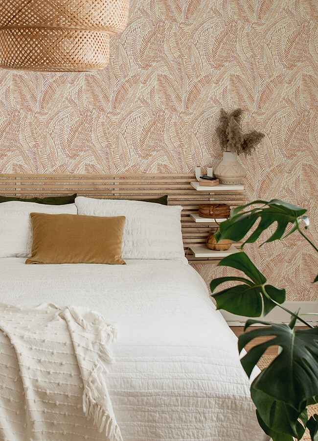 Fildia Orange Botanical Wallpaper - York Wallcoverings - 4121-26949 - York Wallcoverings Wallpaper