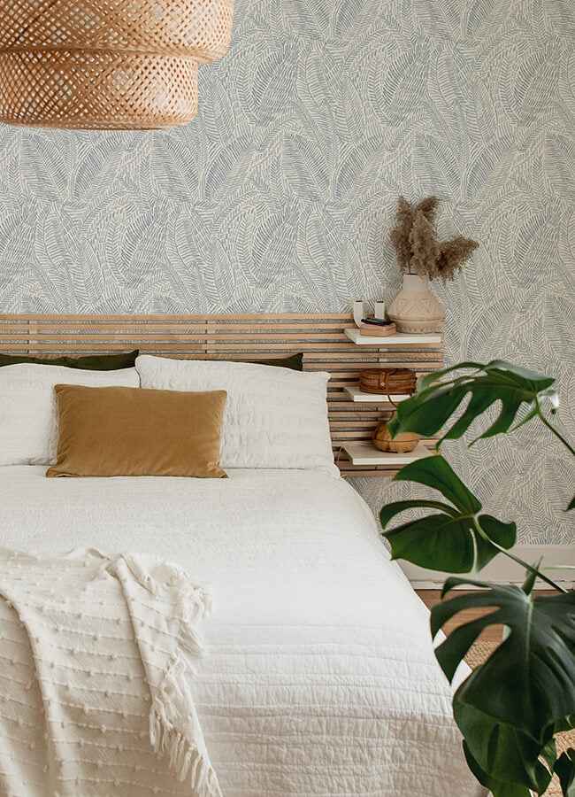 Fildia Light Blue Botanical Wallpaper - York Wallcoverings - 4121-26951 - York Wallcoverings Wallpaper