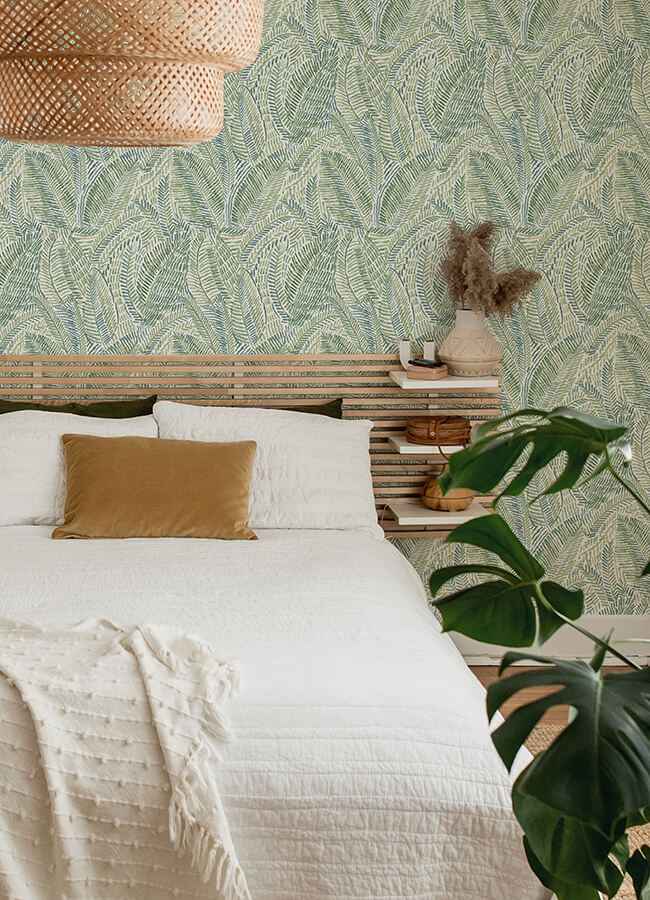 Fildia Green Botanical Wallpaper - York Wallcoverings - 4121-26953 - York Wallcoverings Wallpaper