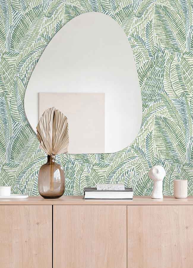 Fildia Green Botanical Wallpaper - York Wallcoverings - 4121-26953 - York Wallcoverings Wallpaper