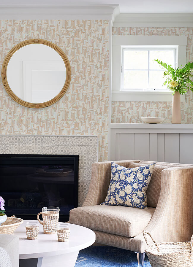 ramble-blush-geometric-wallpaper-york-wallcoverings-4121-26954 - York Wallcoverings Papel pintado
