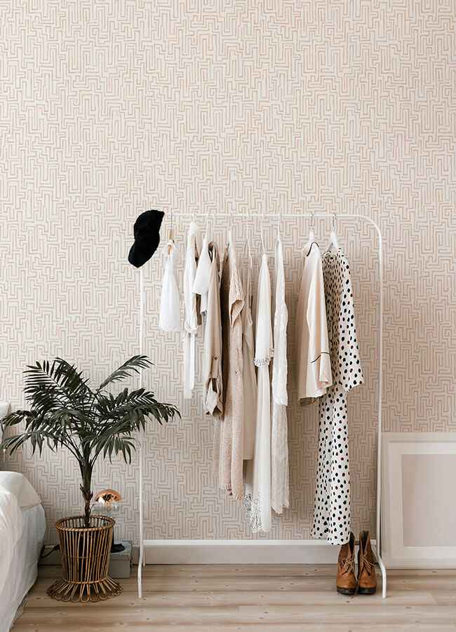 Ramble Blush Geometric Wallpaper - York Wallcoverings - 4121-26954 - York Wallcoverings Wallpaper