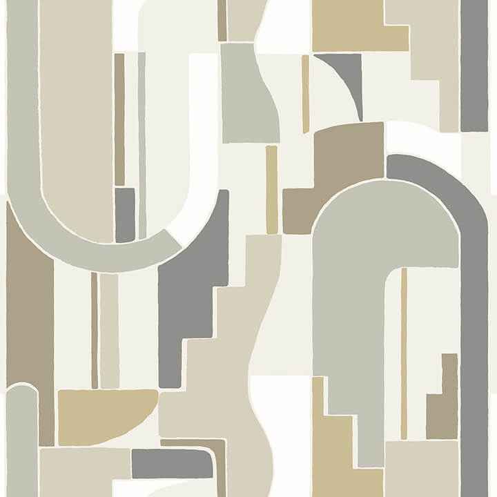 Odele Honey Geometric Archways Wallpaper - York Wallcoverings - 4121-72203 - York Wallcoverings Wallpaper